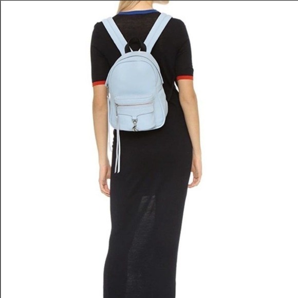 Rebecca Minkoff Mini Mab Leather Backpack‎ Tote Bag, Gray, Designer Luxury, NWT - Picture 7 of 16
